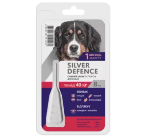 Капли на холку Silver Defence от паразитов для собак весом более 40 кг